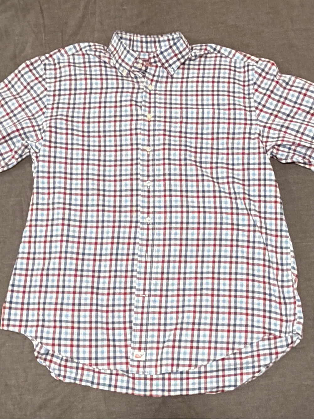 Vineyard Vines Boys Plaid Button-Down Shirt - Red, Blue & White